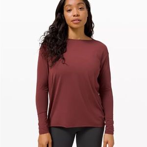 Lululemon Back In Action Long Sleeve Shirt Size 6